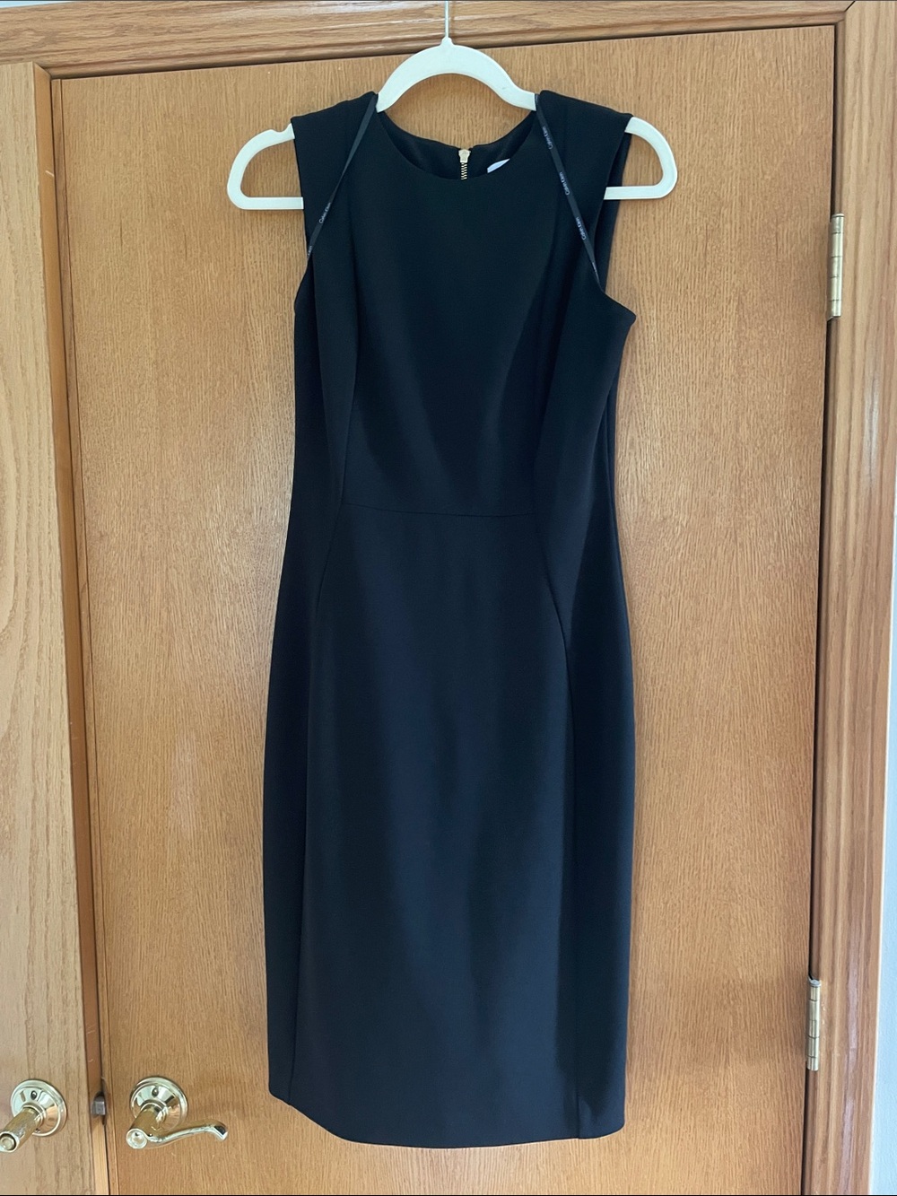 Calvin Klein Black Midi Sheath Dress